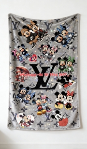 Mickey LV Glam Blanket Luxury Mouse Throw IMG_3590